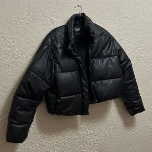 Zara Black Puffer Jacket